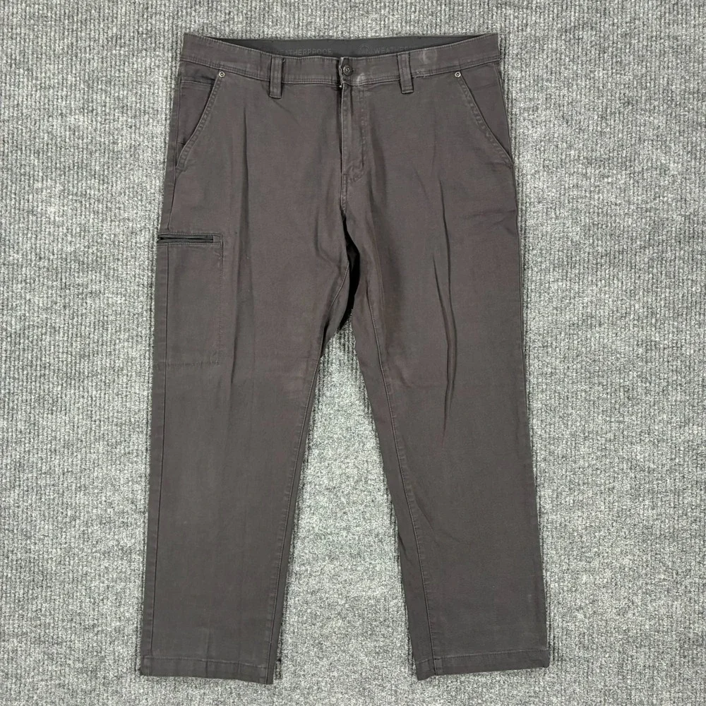 Weatherproof Vintage Mens Pants Size 38x30 Gray Stretch Casual Outdoor Travel